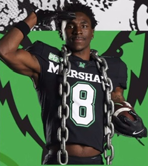 Marshall Thundering Herd #8 Antonio Harmon  Black College Football Game Jersey