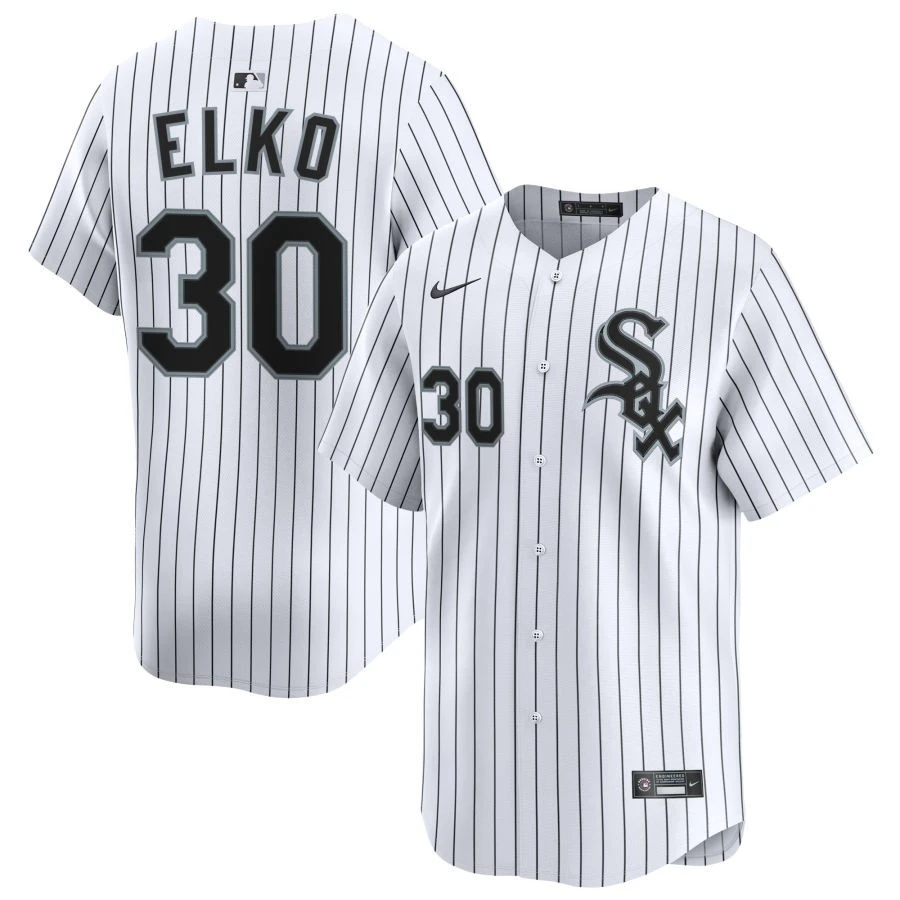 Mens Chicago White Sox #30 Tim Elko Nike White Home  Limited Jersey