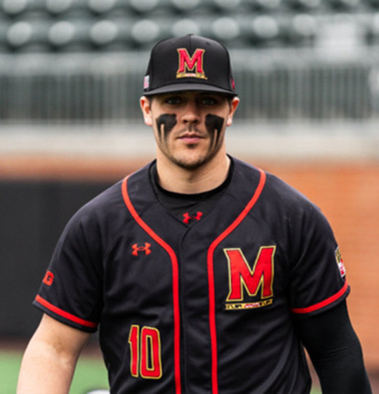 MeMaryland Terrapins #10 Chris Hacopian Black M College Baseball Game Jersey