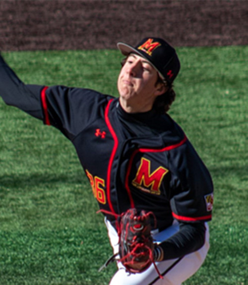 MeMaryland Terrapins #36 Logan Hastings Black M College Baseball Game Jersey