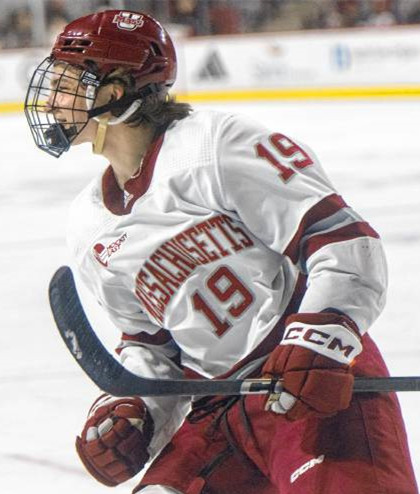 UMass Minutemen #19 Cole O'Hara 2025 White College Hockey Game Jersey