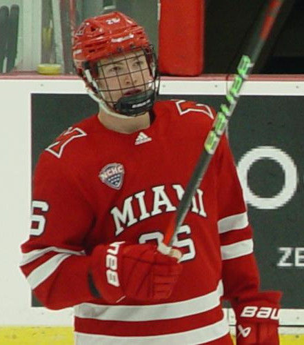Miami RedHawks #26 Blake Mesenburg Red College Hockey Game Jersey