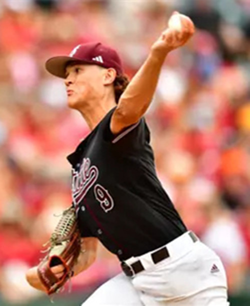 Mississippi State Bulldogs #9 Pico Kohn Black Full Button College Baseball Game Jersey