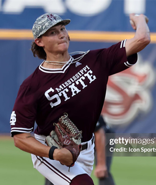 Mississippi State Bulldogs #9 Pico Kohn Maroon Pullover College Baseball Game Jersey