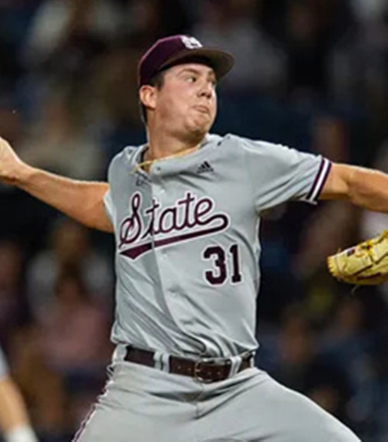Mississippi State Bulldogs #31 Karson Ligon Gray College Baseball Game Jersey