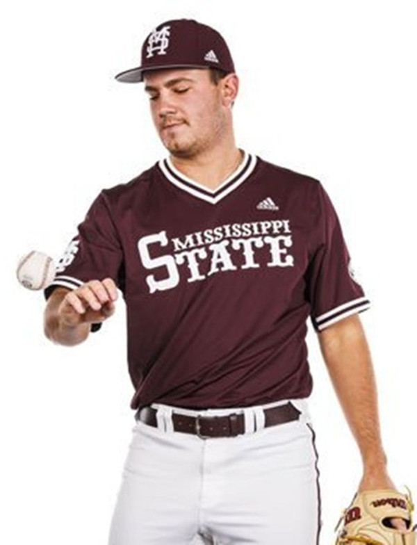 Mississippi State Bulldogs #31 Karson Ligon Maroon Pullover College Baseball Game Jersey
