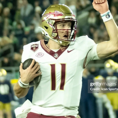 Mens Youth Florida State Seminoles #11 Brock Glenn Nike 2025 White Football Jersey