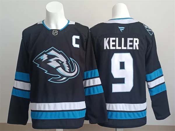 Mens Utah Mammoth #9 Clayton Keller Fanatics 2025 Home Black Player Jersey