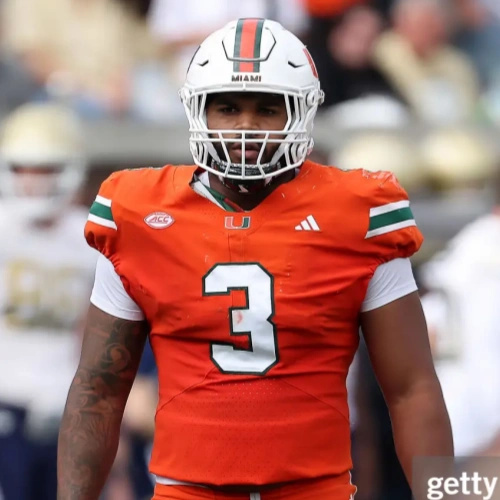 Miami Hurricanes #3 Akheem Mesidor 2024 Orange Football Game Jersey