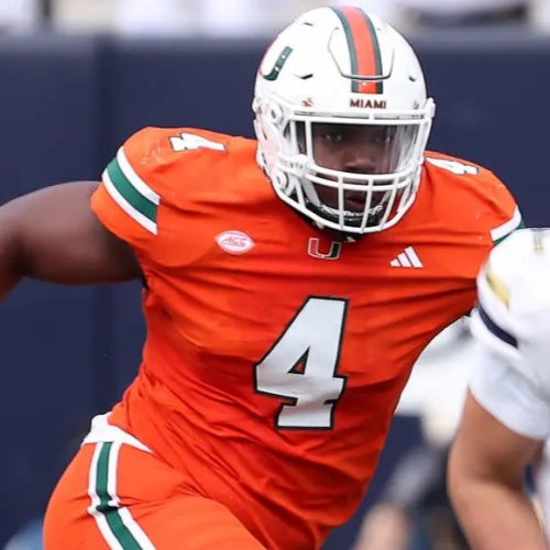 Miami Hurricanes #4 Rueben Bain Jr. 2024 Orange Football Game Jersey