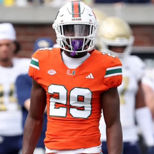 Miami Hurricanes #29 OJ Frederique Jr. 2024 Orange Football Game Jersey