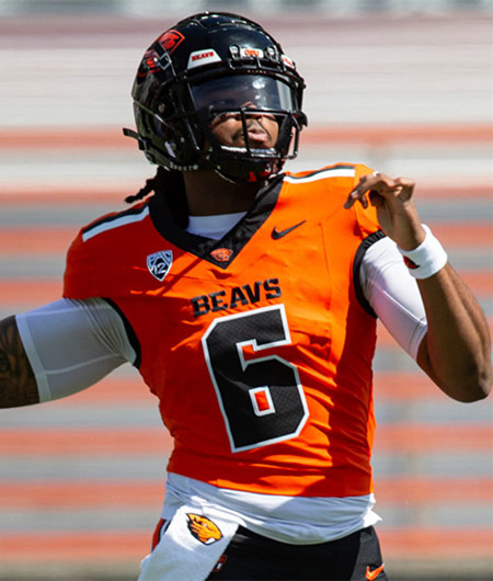 Oregon State Beavers #6 Maalik Murphy Orange College Football Game Jersey