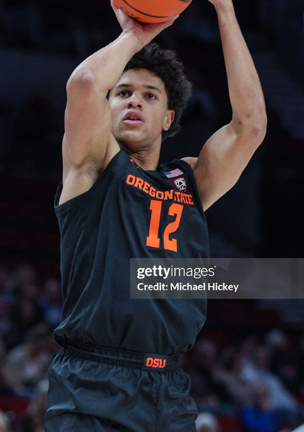 Oregon State Beavers #12 Michael Rataj Black College Basketball Game Jersey