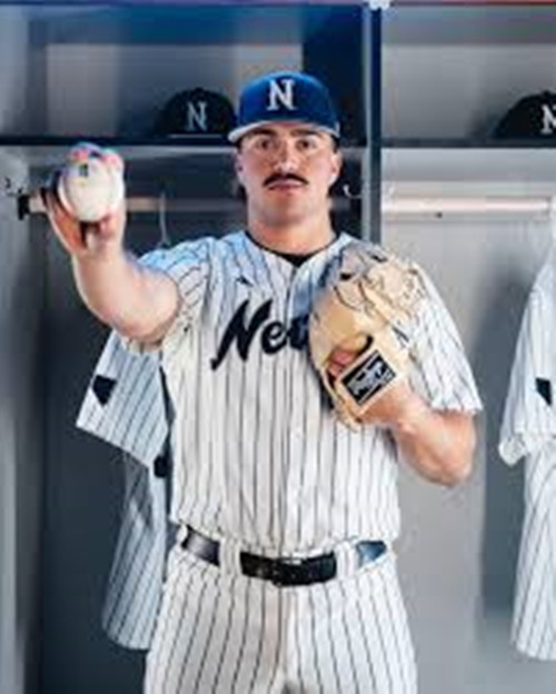 Nevada Wolf Pack #23 Dom Desch White Pinstripe College Baseball Game Jersey