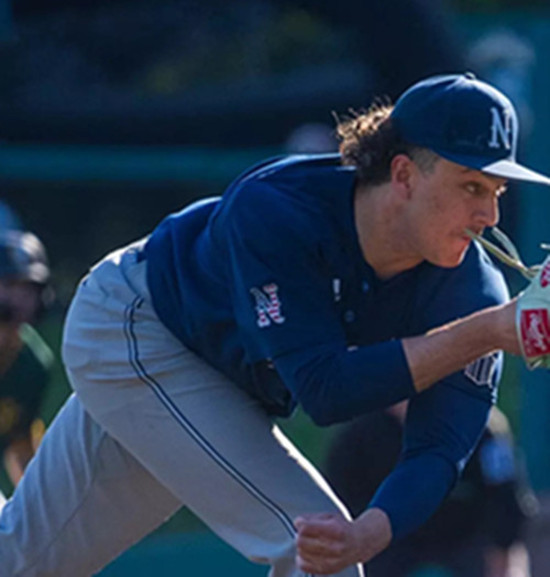 Nevada Wolf Pack #23 Dom Desch Navy College Baseball Game Jersey