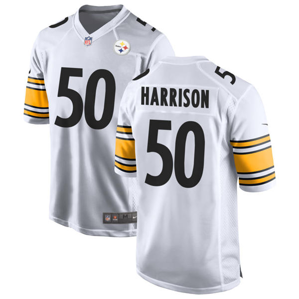 Men's Pittsburgh Steelers #50 Malik Harrison Nike White Vapor F.U.S.E. Limited Jersey