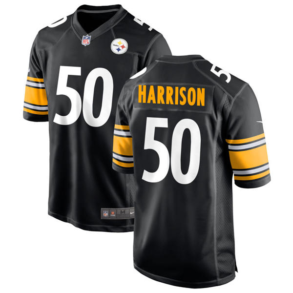 Men's Pittsburgh Steelers #50 Malik Harrison Nike Black Vapor F.U.S.E. Limited Jersey