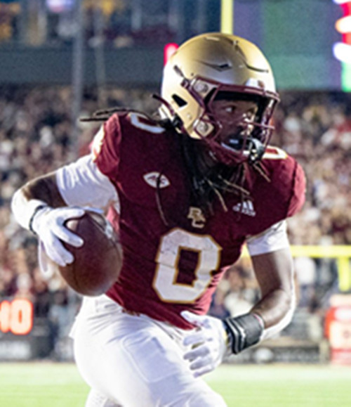 Boston College Eagles #0 Treshaun Ward Adidas 2024 Maroon Football Game Jersey