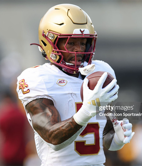 Boston College Eagles #5 Kye Robichaux Adidas 2024 White Football Game Jersey