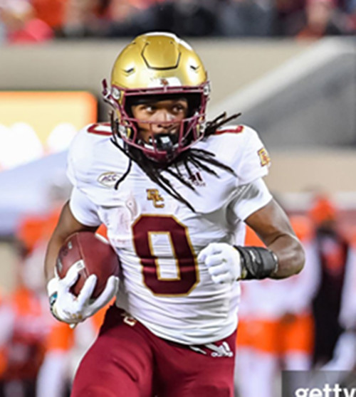 Boston College Eagles #0 Treshaun Ward Adidas 2024 White Football Game Jersey