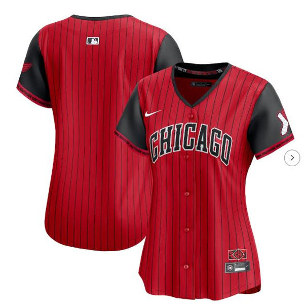 Womens Chicago White Sox Blank 2025 City Connect 2.0 Limited Player Jersey Red Black