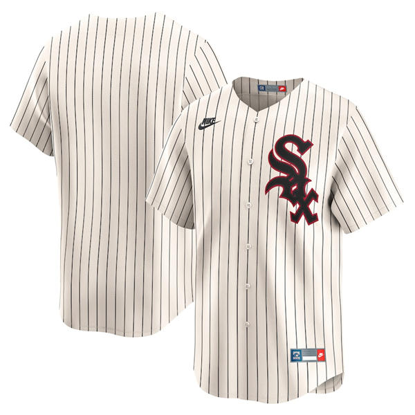 Men's Chicago White Sox Blank Nike Cream Cooperstown Collection Limited Jersey
