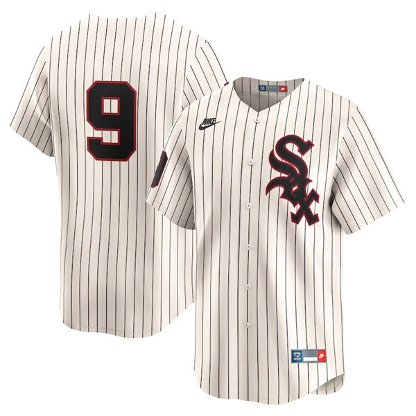 Mens Chicago White Sox Retired Player #9 Minnie Minoso Nike Cream Throwback Cooperstown Limited Jersey