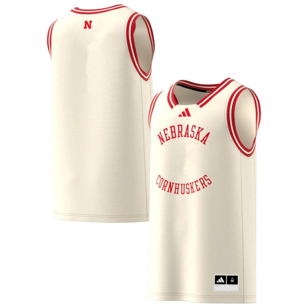 Nebraska Huskers Blank 2025 Cream College Basketball Team Jersey