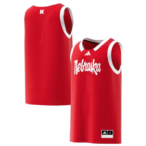 Nebraska Huskers Blank 2025 Scarlet Nebraska College Basketball Team Jersey