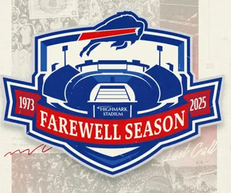 Buffalo Bills Highmark Stadium's Farewell Season Logo