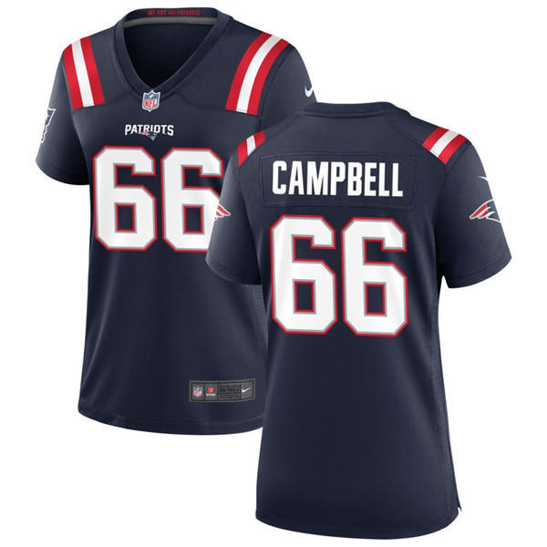 Womens New England Patriots #66 Will Campbell Nike Navy Limited Jersey