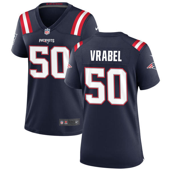 Womens New England Patriots #50 Mike Vrabel Nike Navy Limited Jersey