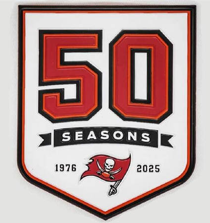 Tampa Bay Buccaneers 50 Seasons Commemorative Jersey Patch