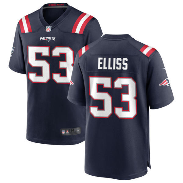 Youth New England Patriots #53 Christian Elliss Nike Navy Limited Jersey