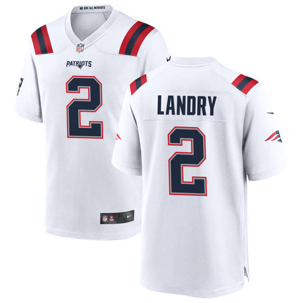 Mens New England Patriots #2 Harold Landry Nike White Vapor F.U.S.E. Limited Jersey