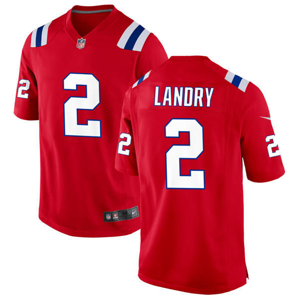 Mens New England Patriots #2 Harold Landry Nike Red Alternate Vapor Limited Jersey