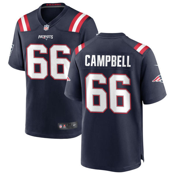 Mens New England Patriots #66 Will Campbell Nike Navy Vapor F.U.S.E. Limited Jersey