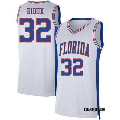 Florida Gators #32 Olivier Rioux  White Retro Basketball Limited Jersey