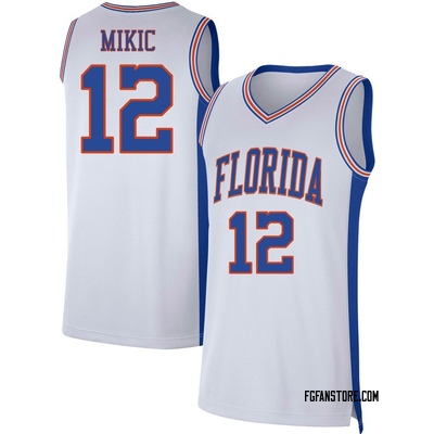 Florida Gators #12 Viktor Mikic White Retro Basketball Limited Jersey