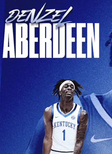Kentucky Wildcats #1 Denzel Aberdeen 2025-26 White basketball Jersey