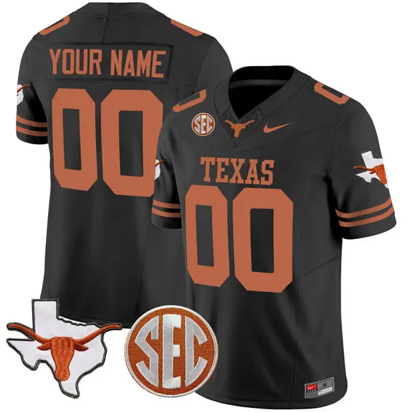 Texas Longhorns Custom Black F.U.S.E. Limited SEC Football Jersey