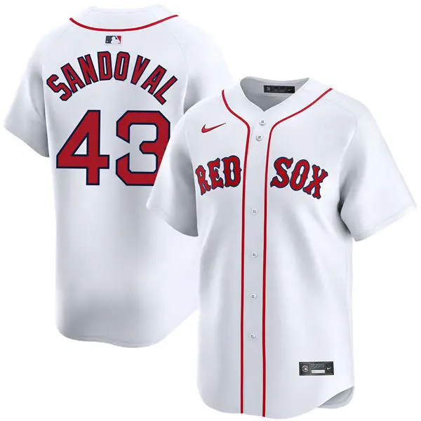 Mens Boston Red Sox #43 Patrick Sandoval Nike White Home with Name Limted Jersey