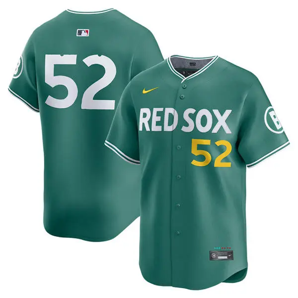 Mens Boston Red Sox #52 Wilyer Abreu 2025 City Connect 2.0 Vapor Limited Player Jersey Green