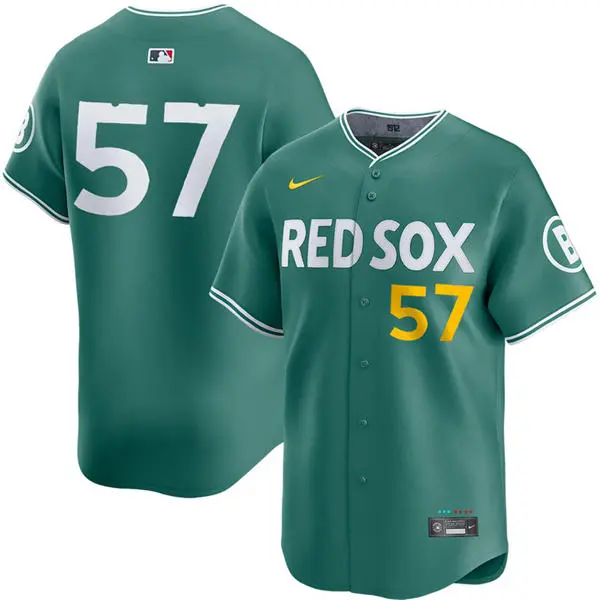 Mens Boston Red Sox #57 Greg Weissert 2025 City Connect 2.0 Vapor Limited Player Jersey Green 