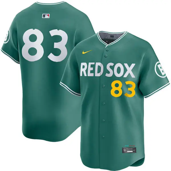 Mens Boston Red Sox #83 Brennan Bernardino 2025 City Connect 2.0 Vapor Limited Player Jersey Green 