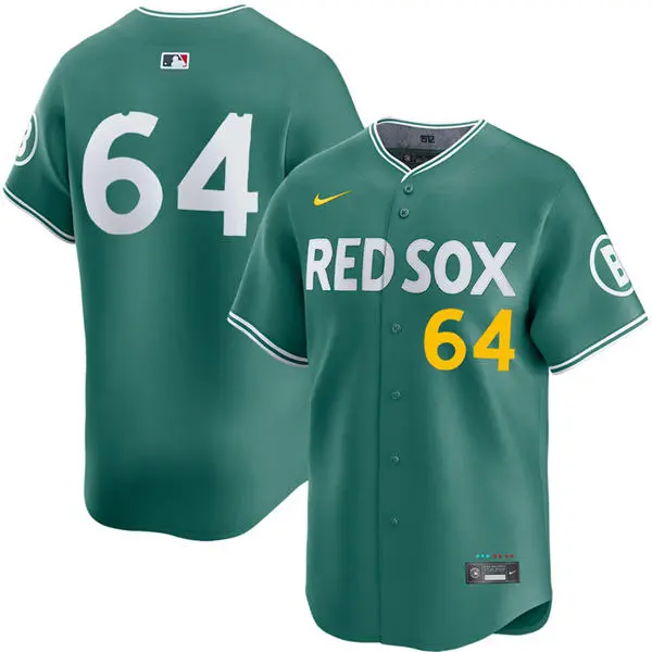 Mens Boston Red Sox #64 Cooper Criswell 2025 City Connect 2.0 Vapor Limited Player Jersey Green 