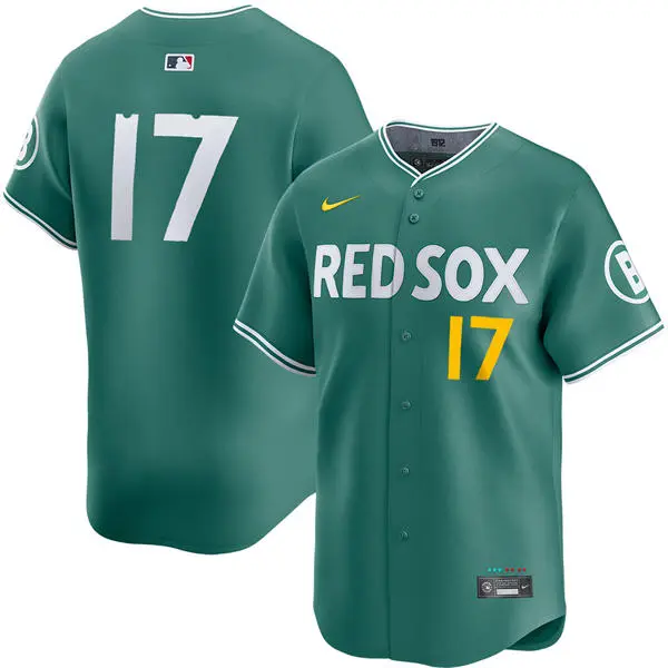 Mens Boston Red Sox #17 David Hamilton 2025 City Connect 2.0 Vapor Limited Player Jersey Green 