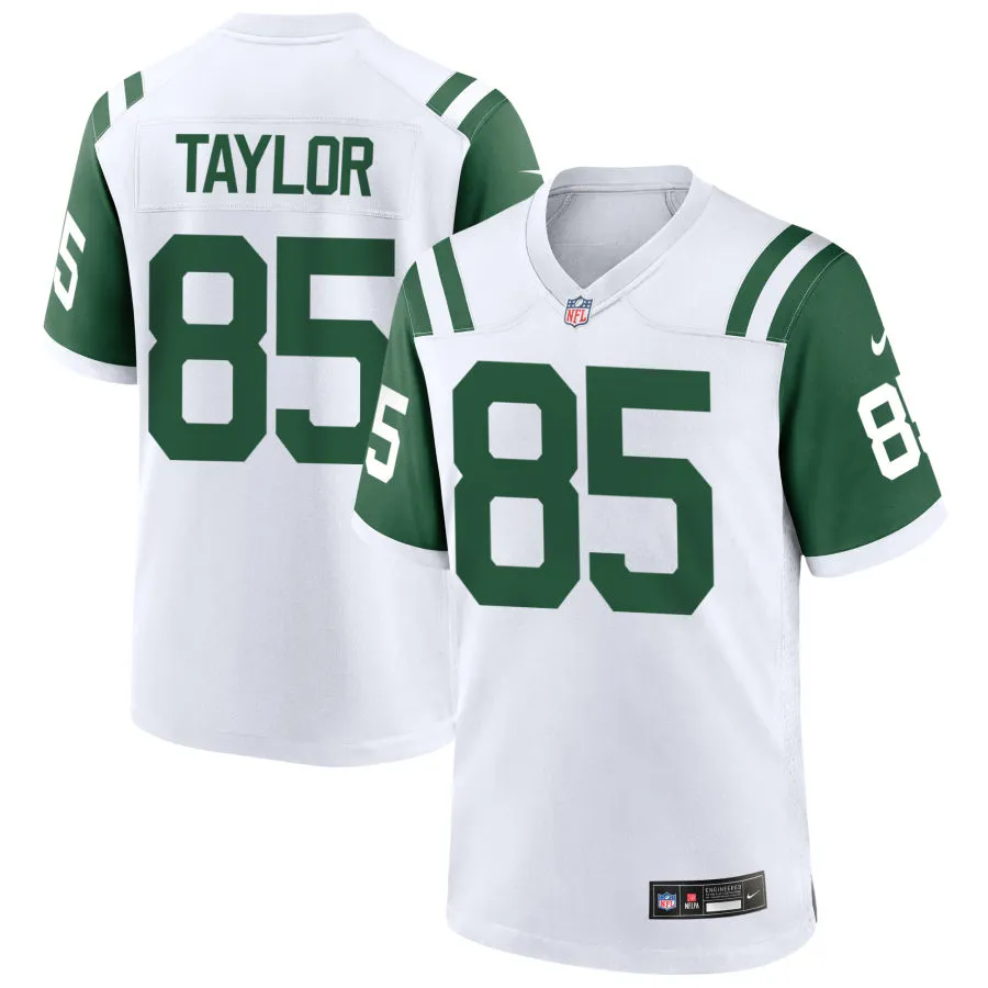 Men's New York Jets #85 Mason Taylor White Alternate Classic Limited Jersey