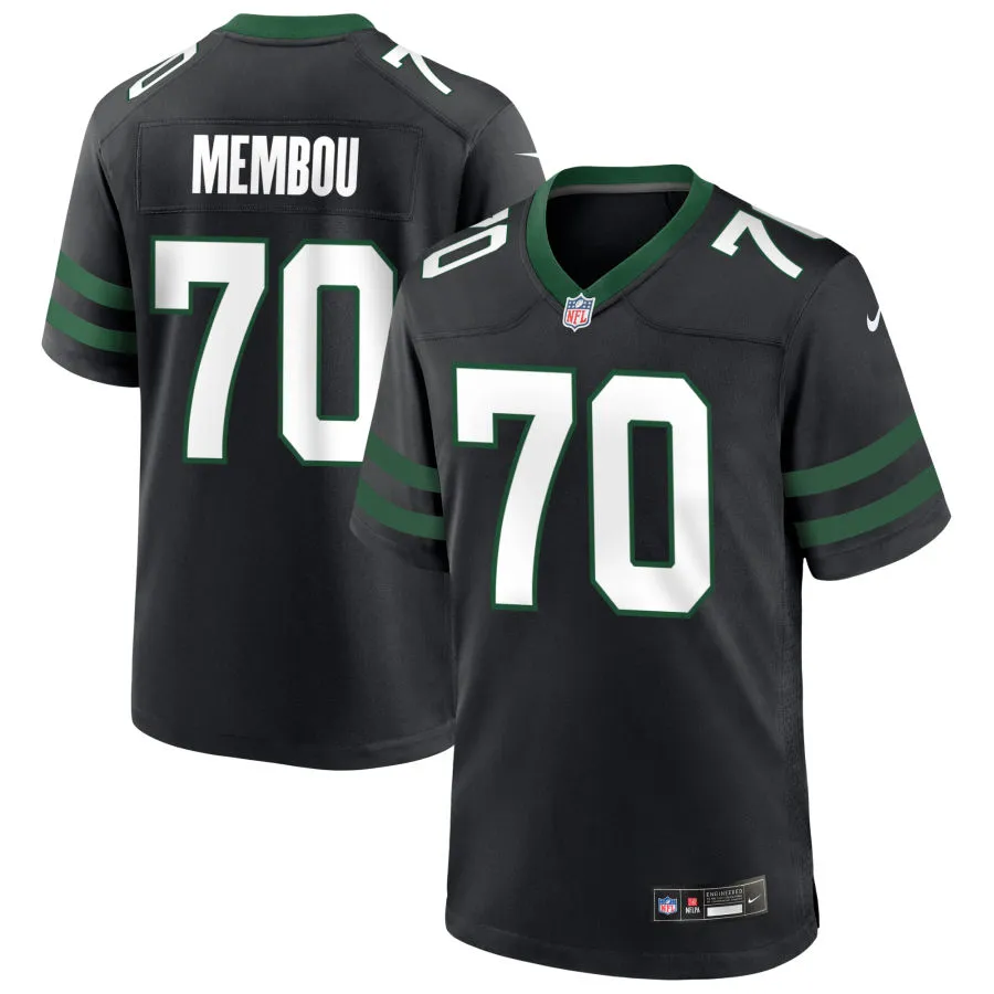 Men's New York Jets #70 Armand Membou Nike Black Alternate Legacy F.U.S.E. Limited Jersey