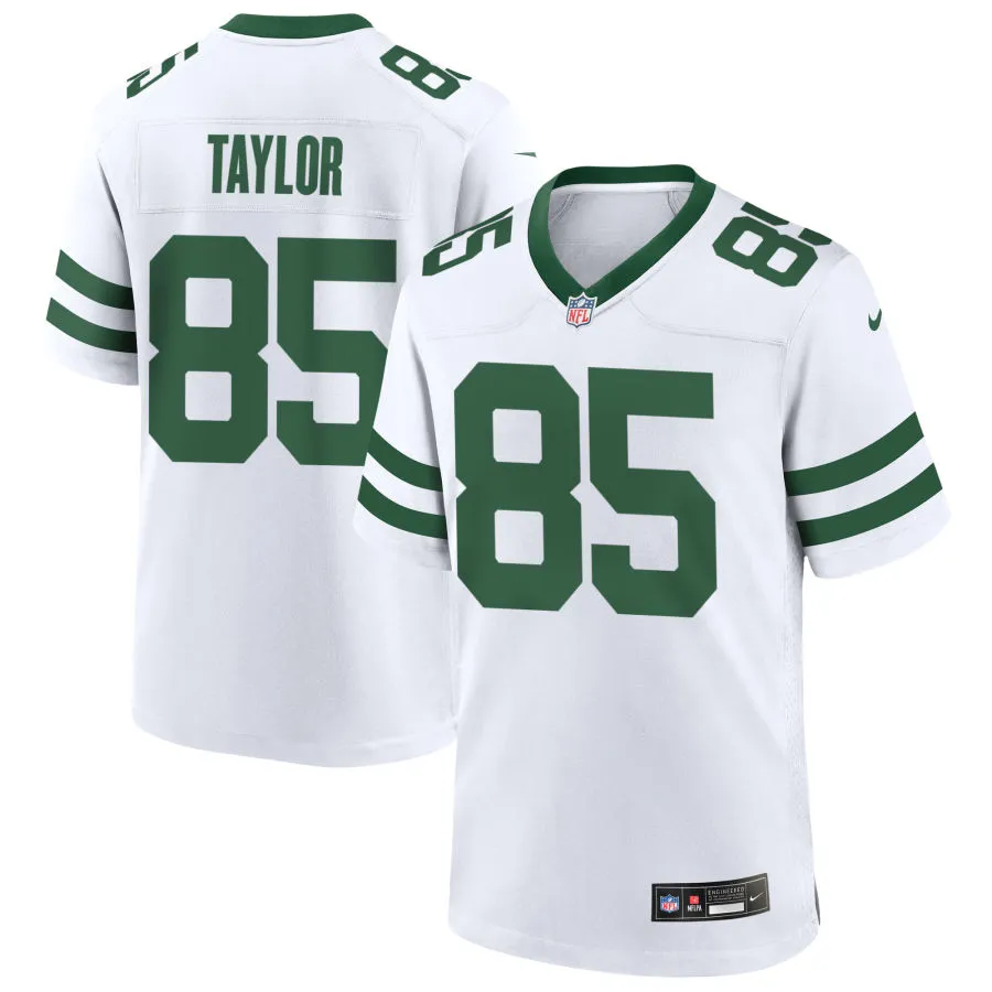 Men's New York Jets #85 Mason Taylor Nike White Vapor Legacy F.U.S.E. Limited Jersey